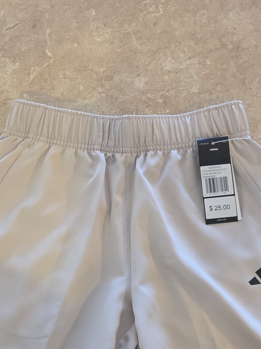 adidas Kids Light Beige Athletic Shorts